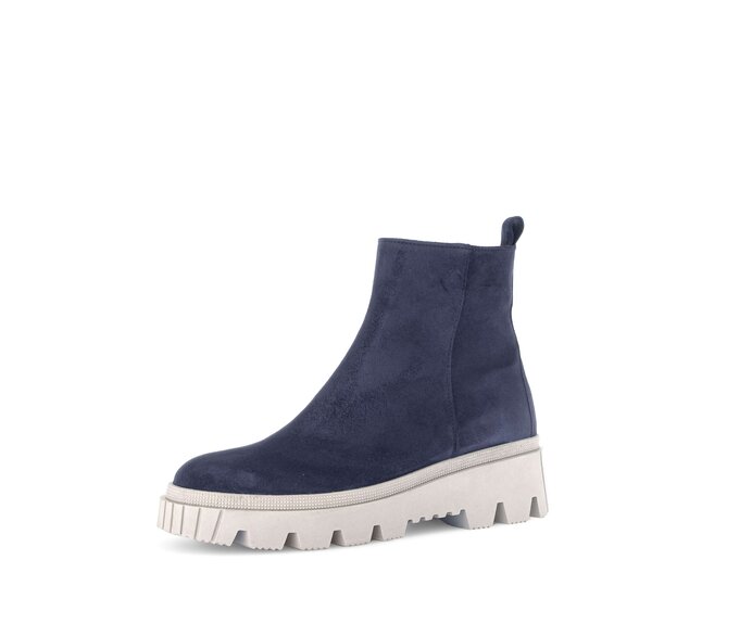 Gabor Plateau Stiefelette Blau - Rauleder