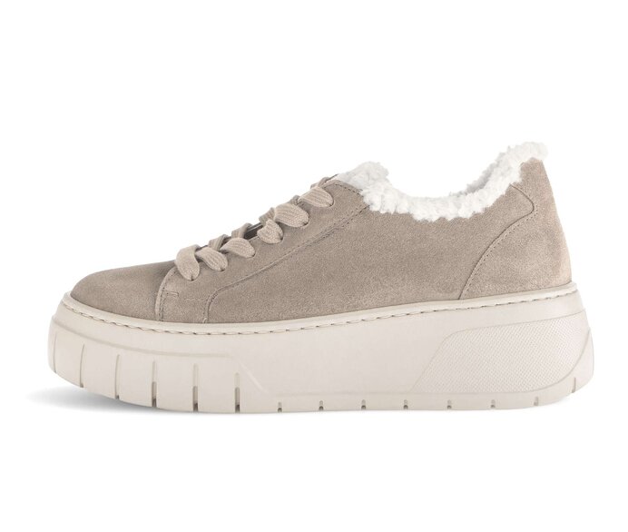 Gabor Sneaker Low Beige - Materialmix Leder/Lederimitat