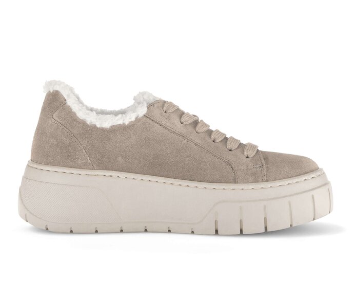 Gabor Sneaker Low Beige - Materialmix Leder/Lederimitat