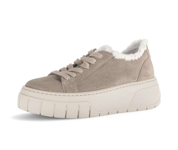 Gabor Sneaker Low Beige - Materialmix Leder/Lederimitat