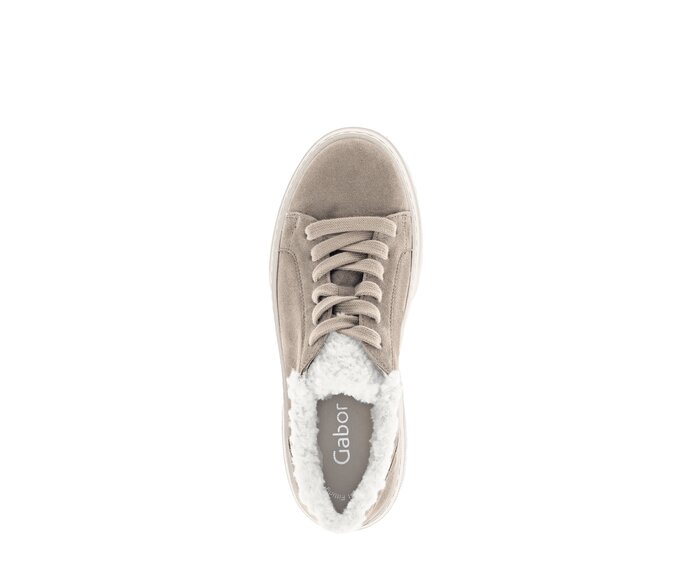 Gabor Sneaker Low Beige - Materialmix Leder/Lederimitat