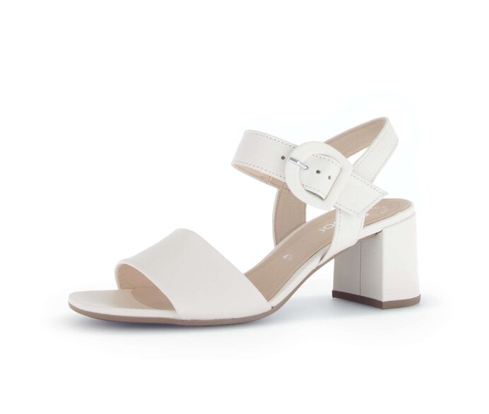 Gabor Riemchensandale Creme - Glattleder