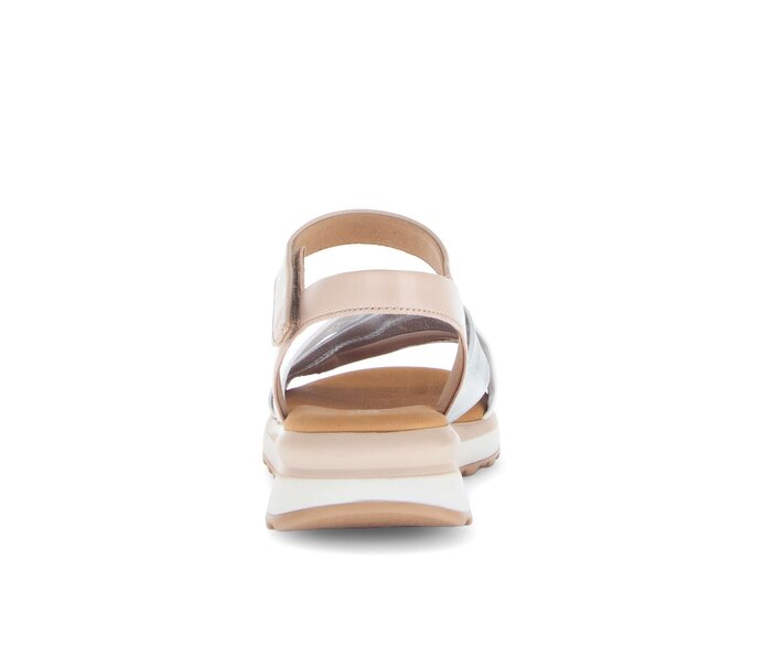 Gabor Riemchensandale Rosa - Materialmix Leder