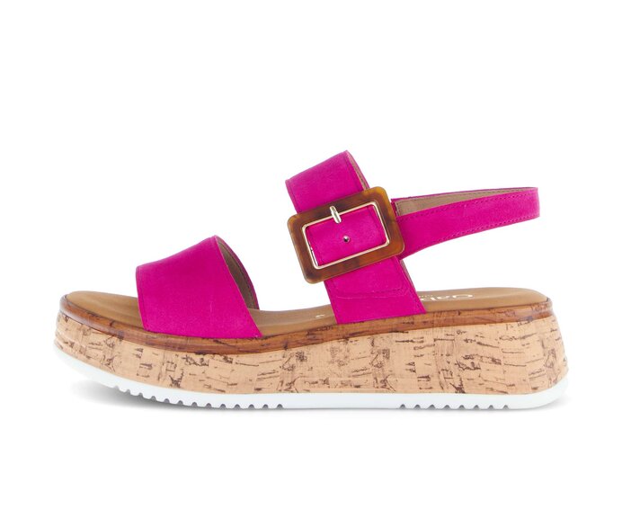 Gabor Plateau Sandale Pink - Rauleder