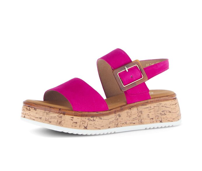 Gabor Plateau Sandale Pink - Rauleder