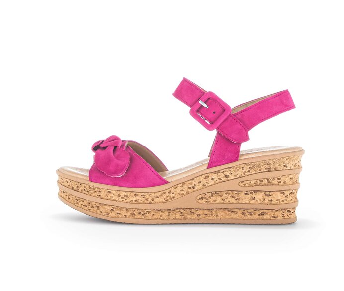 Gabor Keilsandalette Pink - Rauleder