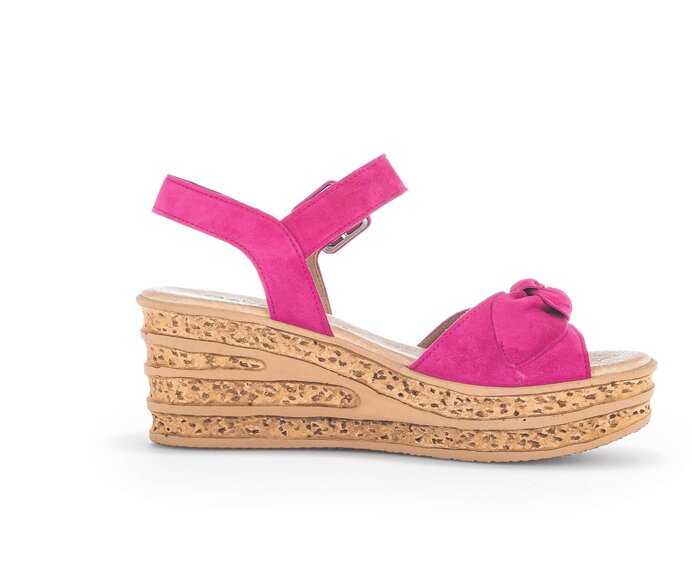 Gabor Keilsandalette Pink - Rauleder