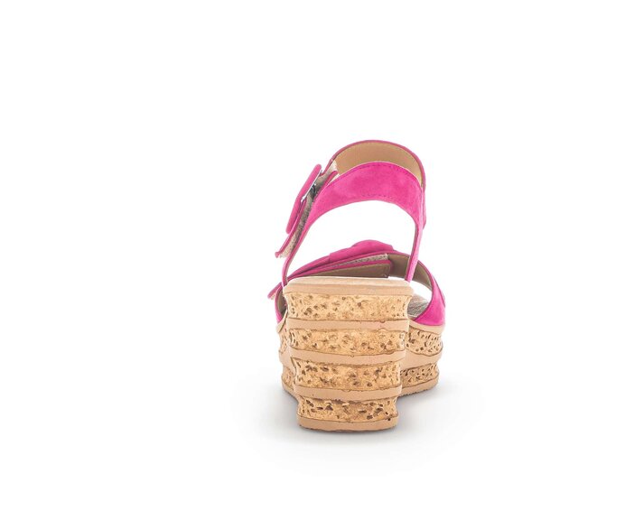 Gabor Keilsandalette Pink - Rauleder