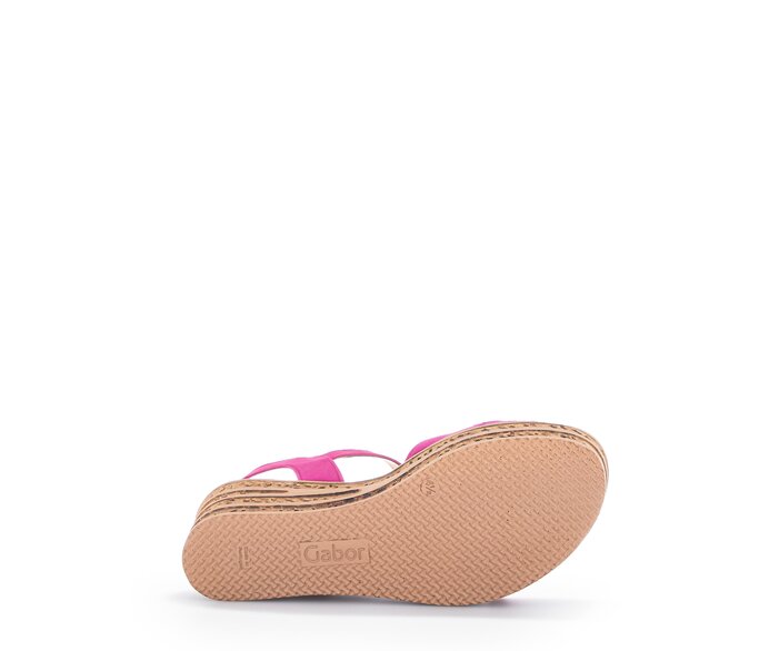 Gabor Keilsandalette Pink - Rauleder