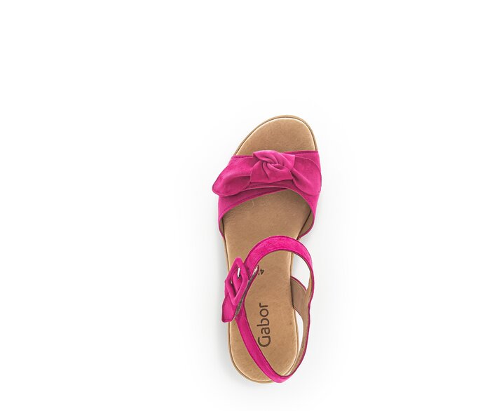 Gabor Keilsandalette Pink - Rauleder