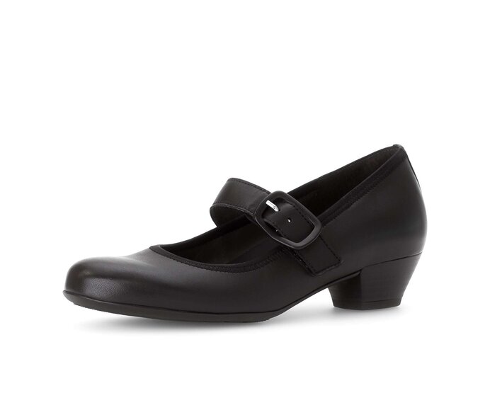 Gabor Spangenpumps Schwarz - Glattleder