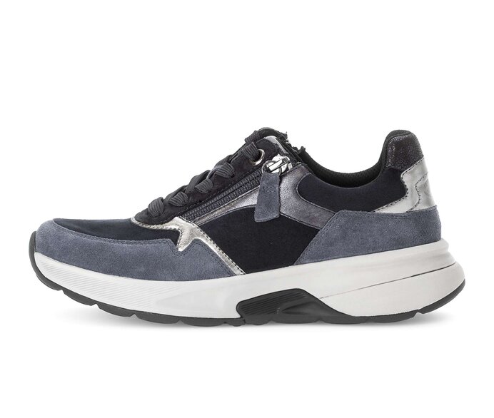 Gabor Sneaker Low Blau - Materialmix Leder/Lederimitat