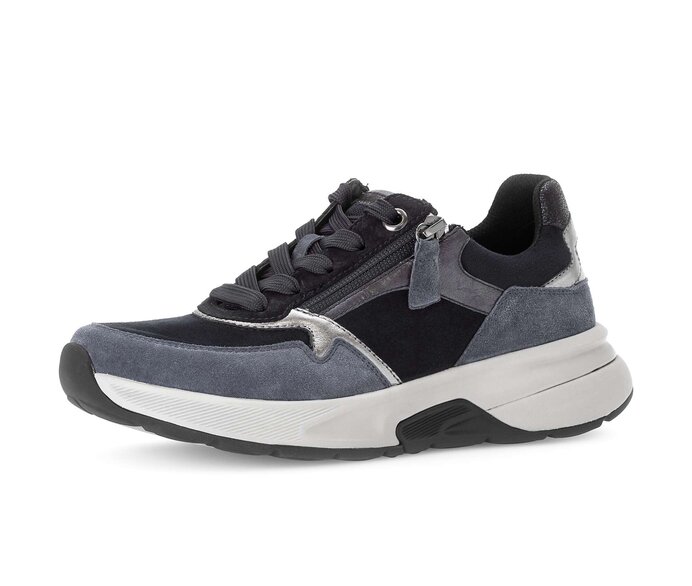 Gabor Sneaker Low Blau - Materialmix Leder/Lederimitat