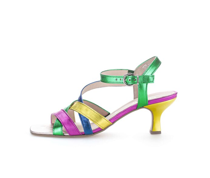 Gabor Riemchensandale Multicolour - Effektleder