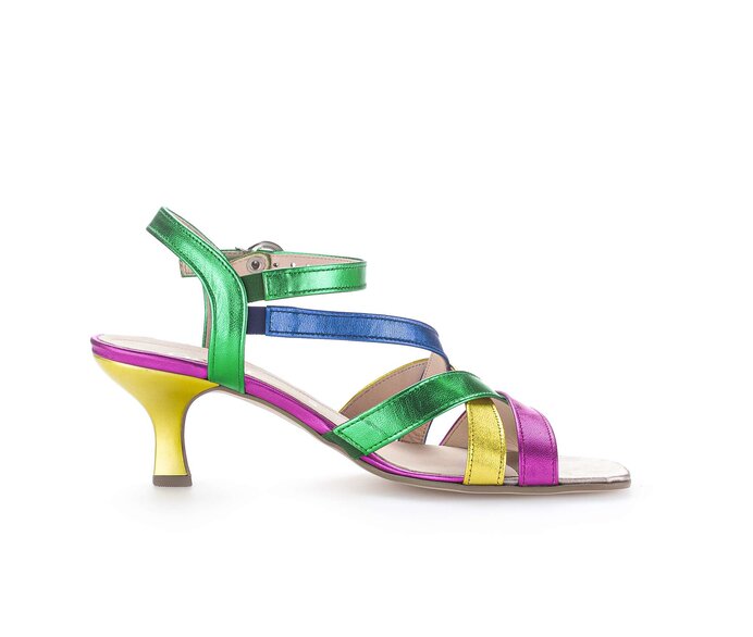Gabor Riemchensandale Multicolour - Effektleder