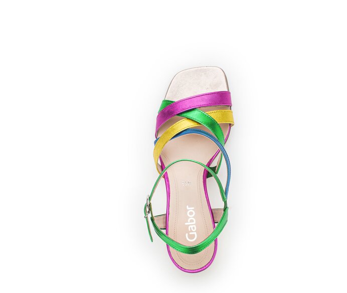Gabor Riemchensandale Multicolour - Effektleder