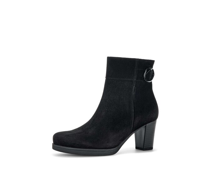 Gabor Plateau Stiefelette Schwarz - Rauleder