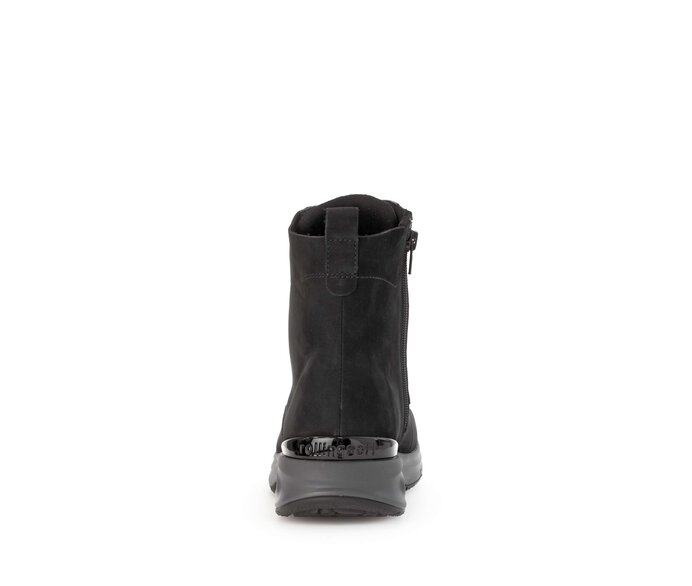 Gabor Sportliche Stiefelette Schwarz - Rauleder