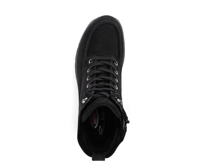 Gabor Sportliche Stiefelette Schwarz - Rauleder