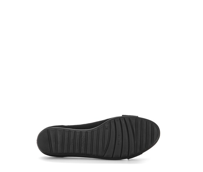 Gabor Sportliche Ballerina Schwarz - Rauleder