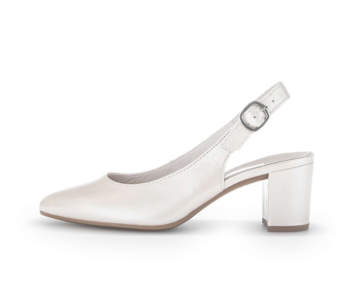 Gabor Slingpumps Weiß - Glattleder