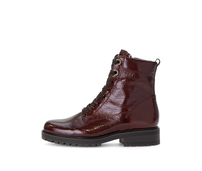 Gabor Schnürstiefelette Rot - Lackleder