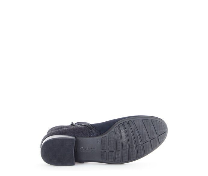 Gabor Elegante Stiefelette Blau - Materialmix Leder