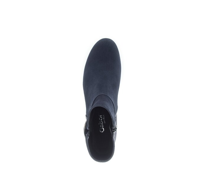 Gabor Elegante Stiefelette Blau - Materialmix Leder