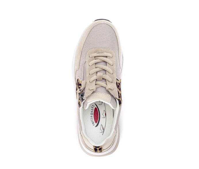 Gabor Sneaker Low Beige - Materialmix Leder/Lederimitat