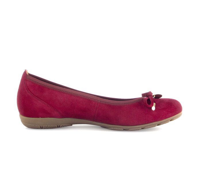 Gabor Sportliche Ballerina Rot - Rauleder