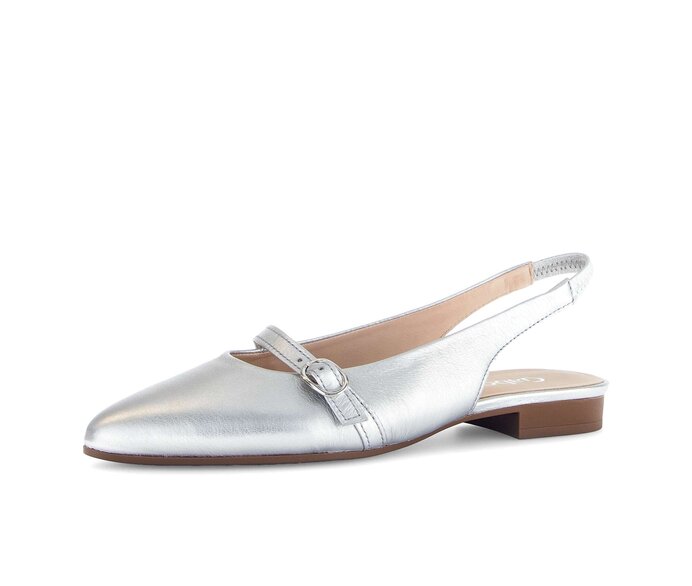 Gabor Slingpumps Silber - Effektleder
