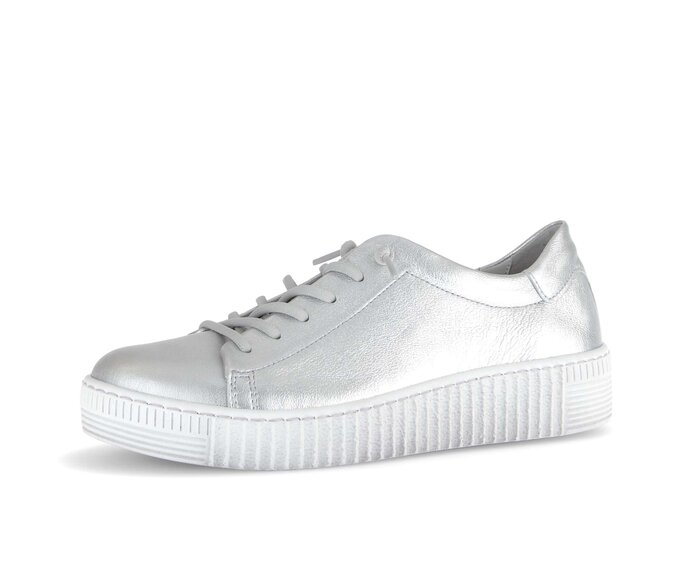 Gabor Sneaker Low Silber - Effektleder