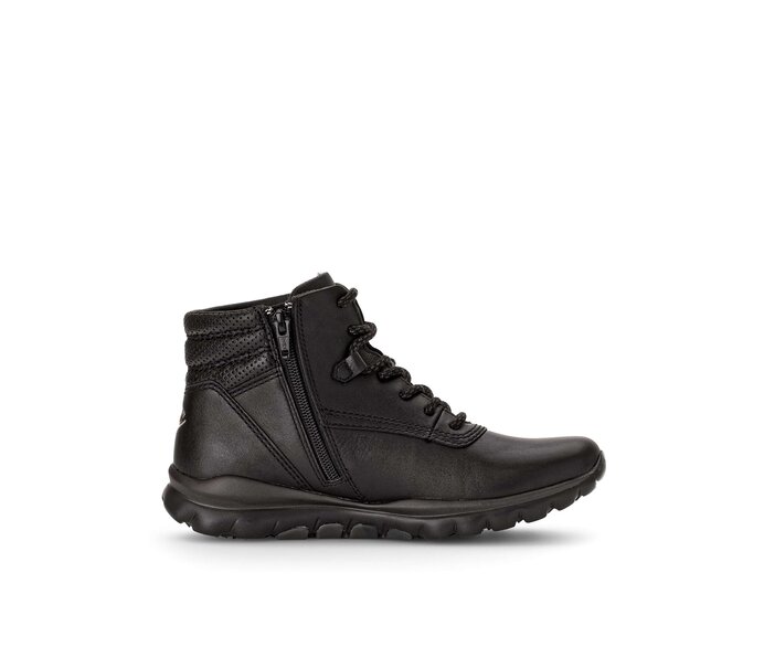 Gabor Sportliche Stiefelette Schwarz - Glattleder