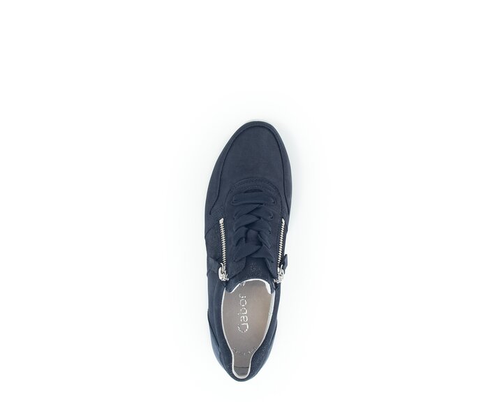 Gabor Sneaker Low Blau - Materialmix Leder