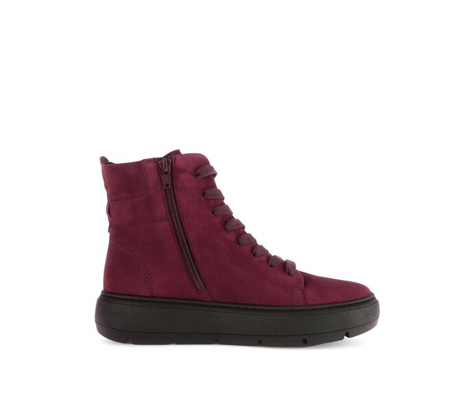 Gabor Sportliche Stiefelette Rot - Rauleder