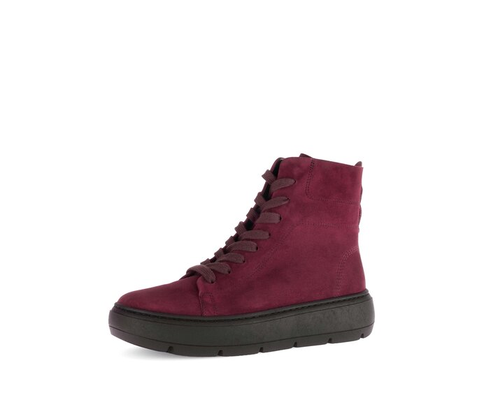Gabor Sportliche Stiefelette Rot - Rauleder