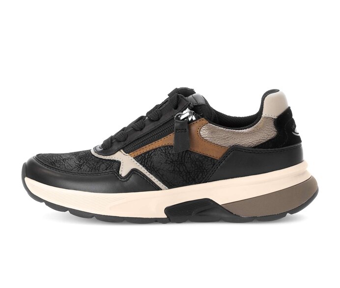 Gabor Sneaker Low Schwarz - Materialmix Leder/Lederimitat