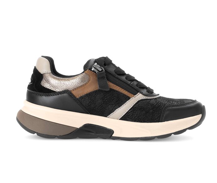 Gabor Sneaker Low Schwarz - Materialmix Leder/Lederimitat