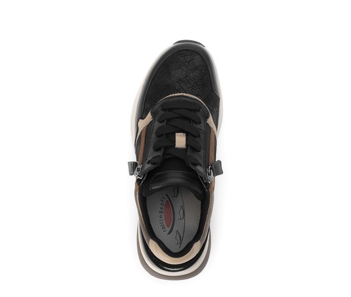 Gabor Sneaker Low Schwarz - Materialmix Leder/Lederimitat