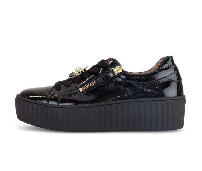 Gabor Sneaker Low Schwarz - Lackleder