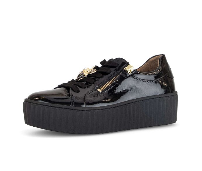 Gabor Sneaker Low Schwarz - Lackleder