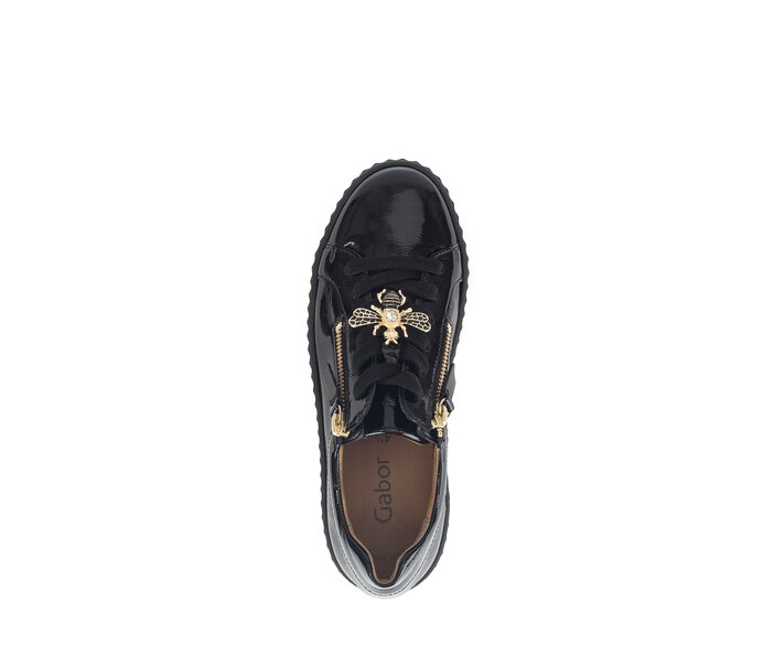 Gabor Sneaker Low Schwarz - Lackleder