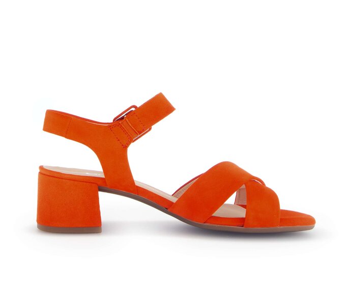 Gabor Riemchensandale Orange - Rauleder