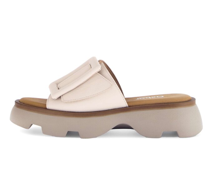 Gabor Pantolette Creme - Glattleder