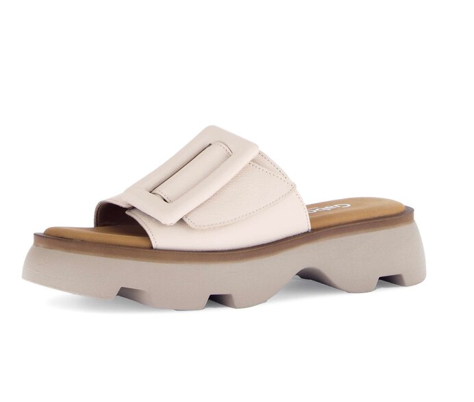Gabor Pantolette Creme - Glattleder