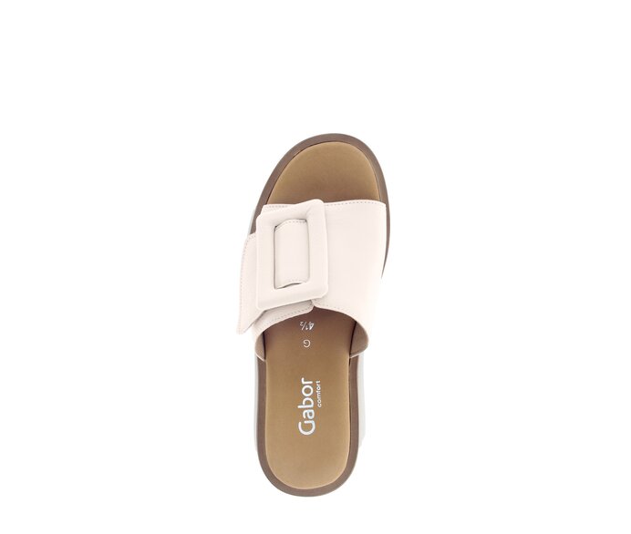 Gabor Pantolette Creme - Glattleder