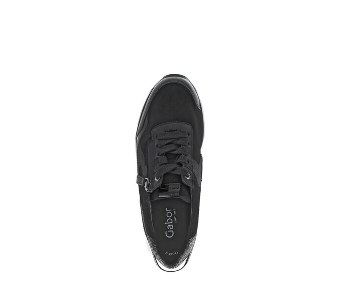 Gabor Sneaker Low Schwarz - Materialmix Leder/Lederimitat