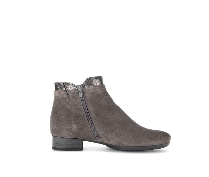 Gabor Sportliche Stiefelette Grau - Materialmix Leder
