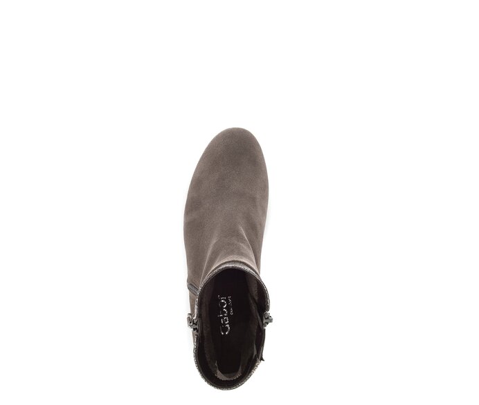 Gabor Sportliche Stiefelette Grau - Materialmix Leder