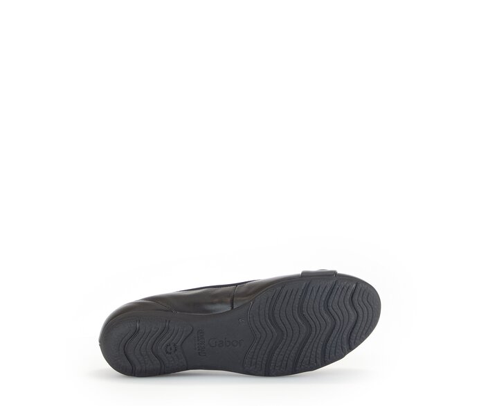 Gabor Sportliche Ballerina Schwarz - Glattleder
